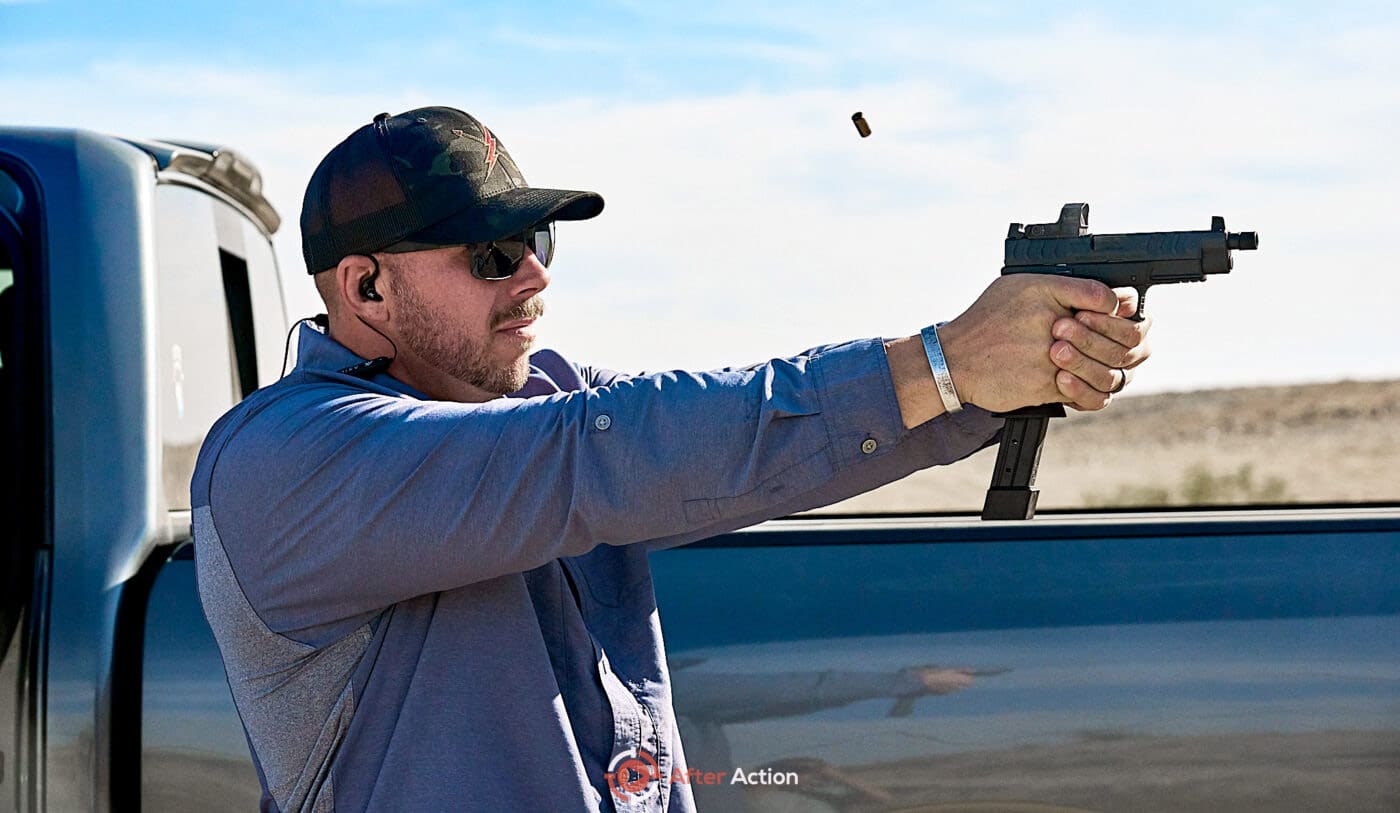 Man using an extended, reliable XD-M magazine