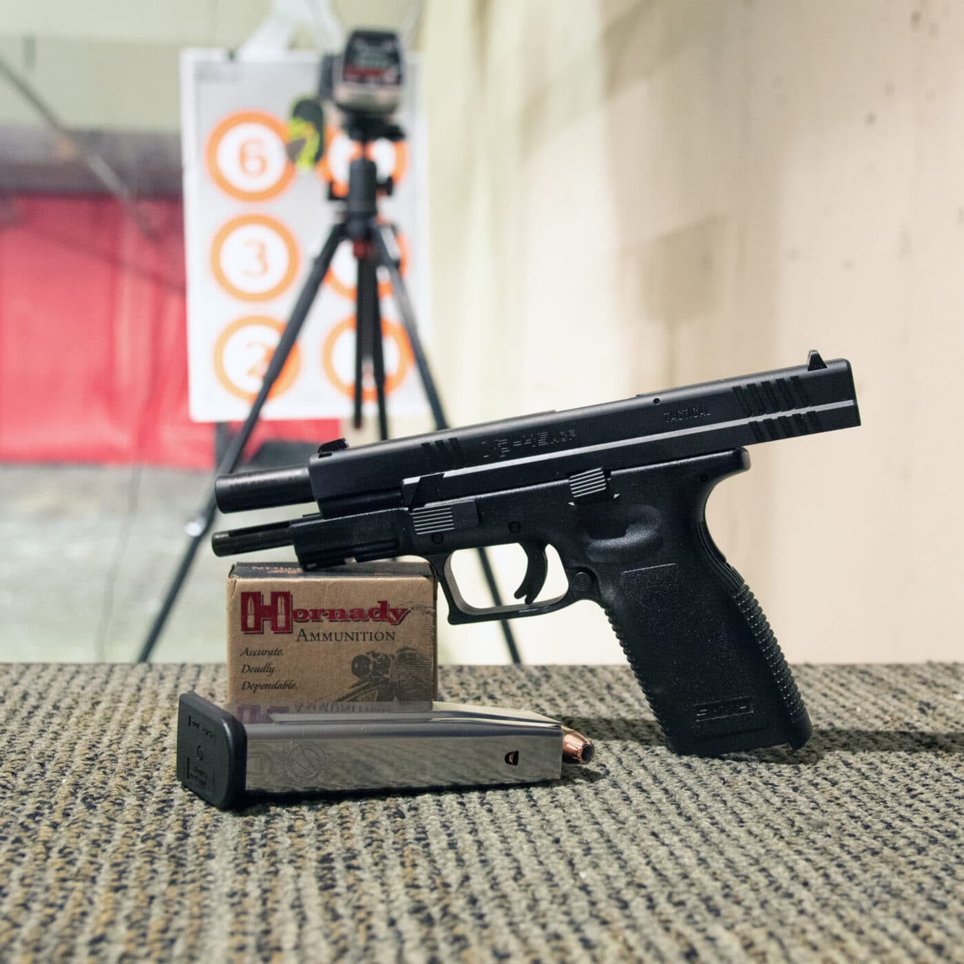 Range testing the Springfield XD .45 Tactical pistol