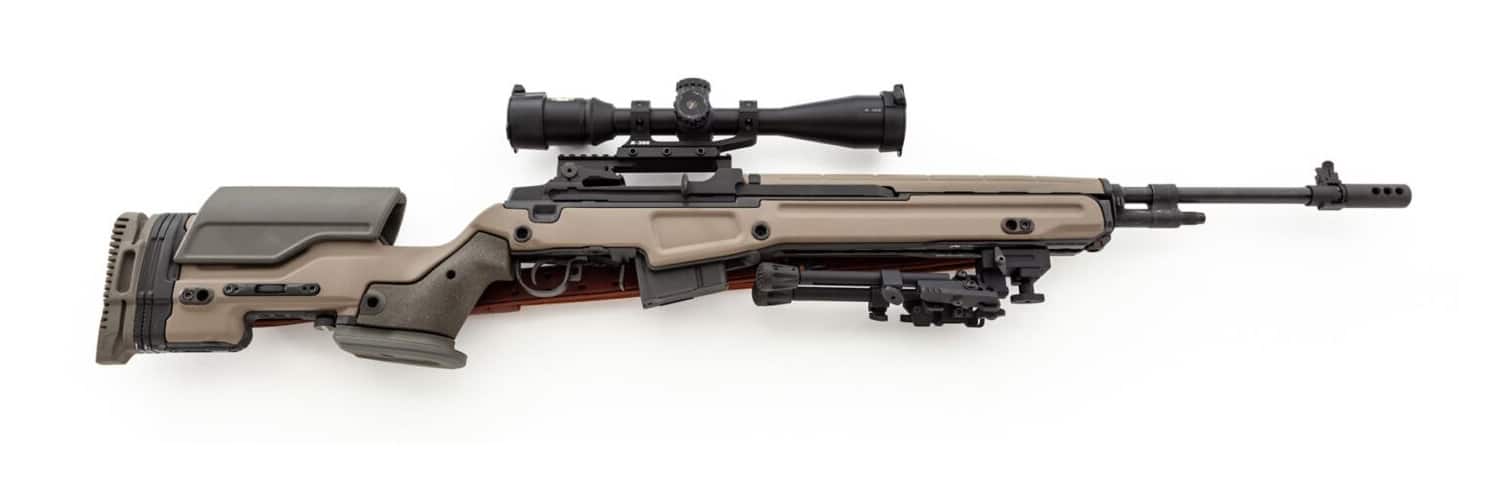 JAE Stock on tricked-out .308 M1A rifle