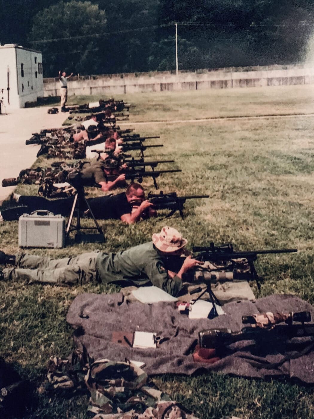 Snipers train on the range during sniper school