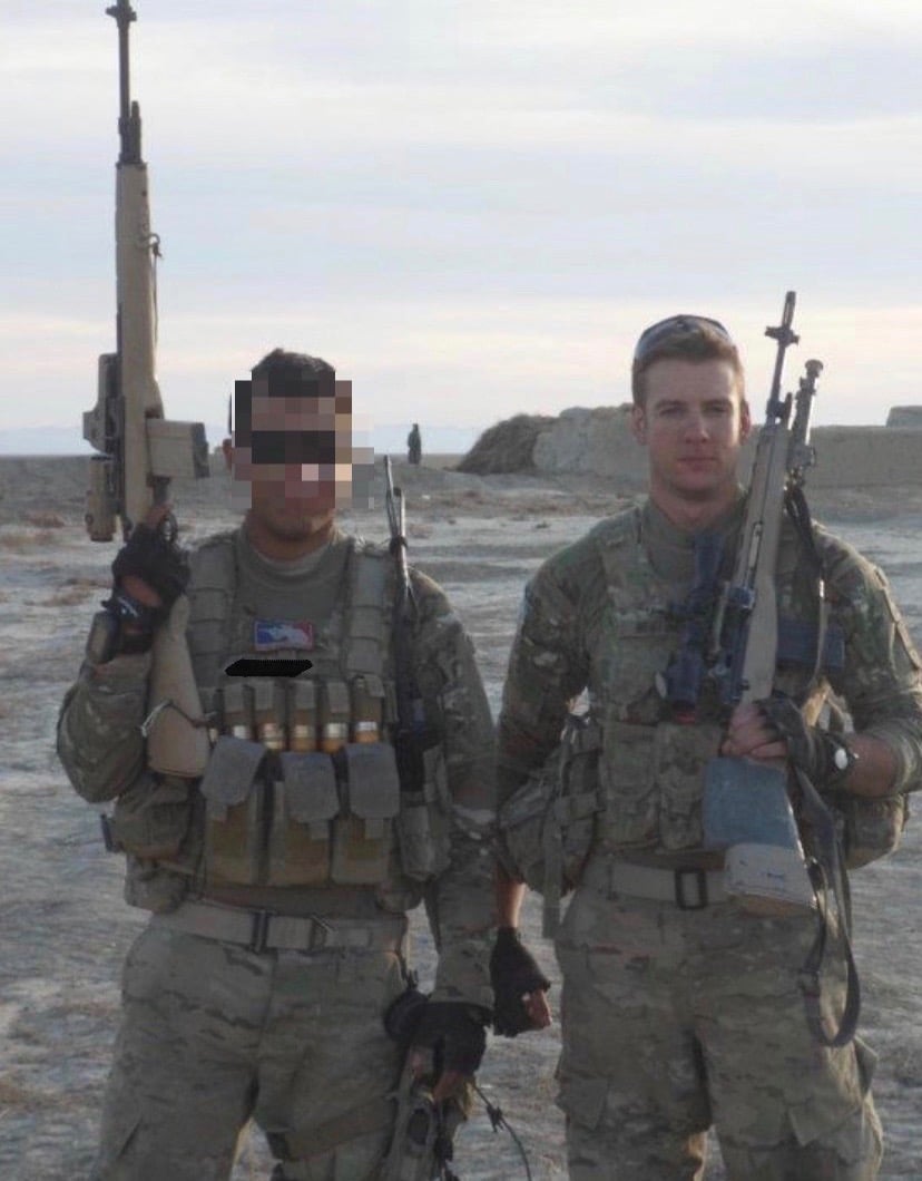 U.S. Army snipers deployed in Afghanistan with M14