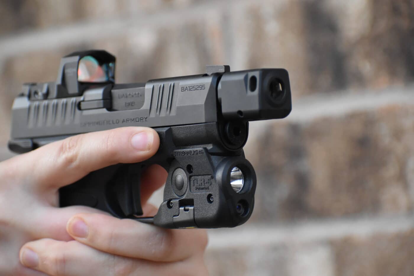 Streamlight TLR-6 mounted on a Springfield Hellcat RDP pistol