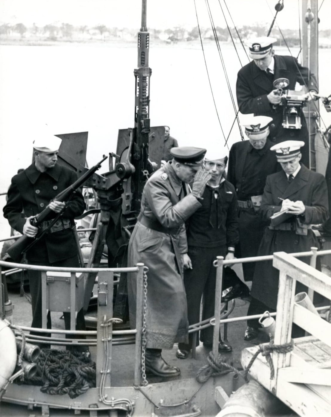 Luftwaffe General Ulrich Kessler arrives in Allied captivity at Portsmouth, New Hampshire on May 19, 1945