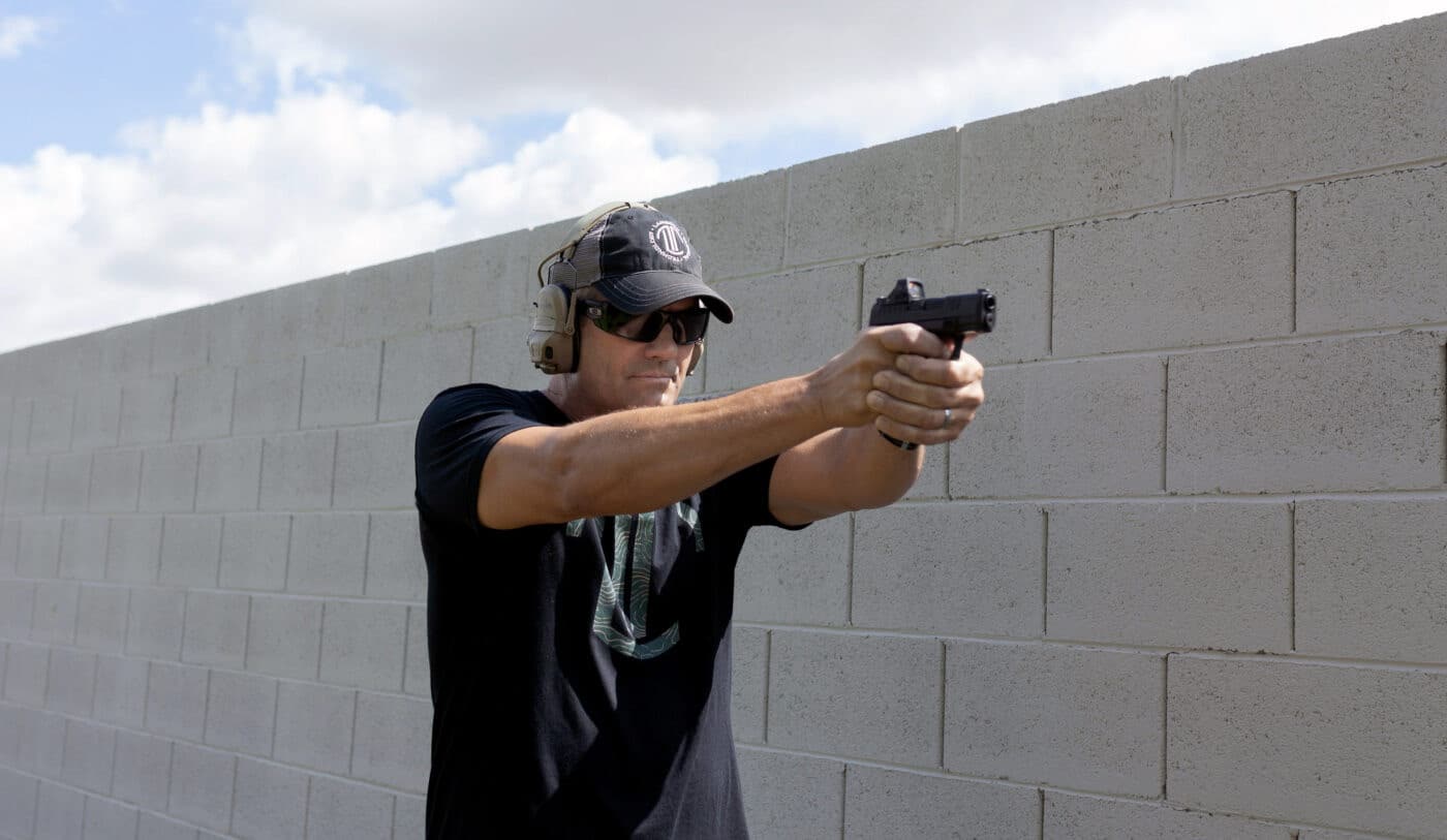 Ernest Langdon shoots his customized Hellcat