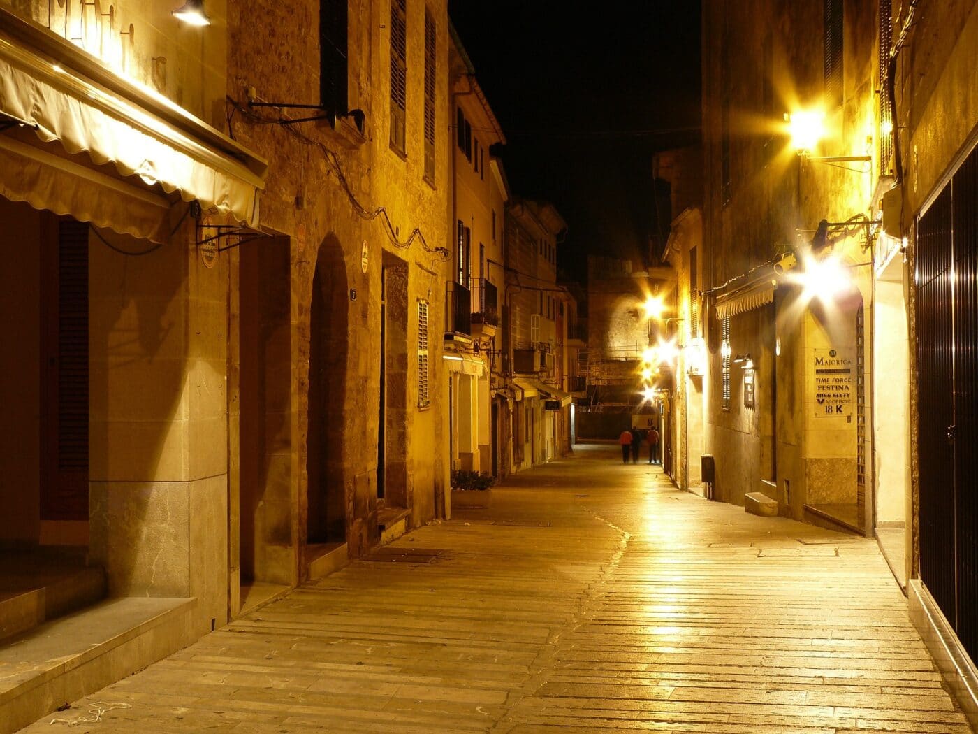 Well-lit street