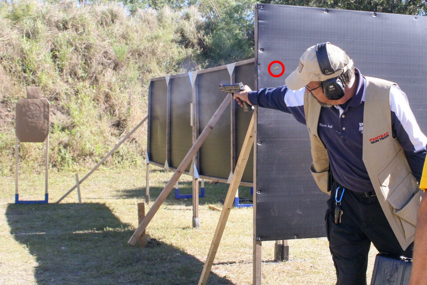 Massad Ayoob shooting 10mm XD-M in IDPA competition