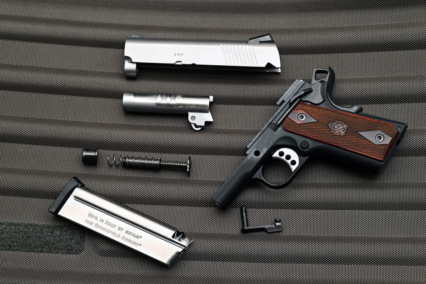 Disassembled 1911 EMP