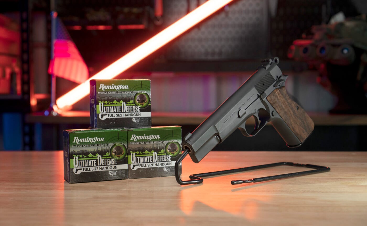 SA-35 pistol and Remington Ultimate Defense ammo