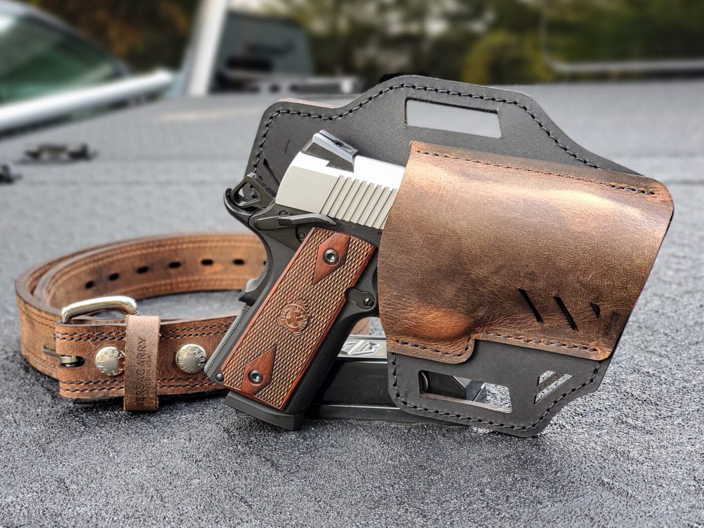 Versacarry Rough Rider and belt with 1911 pistol