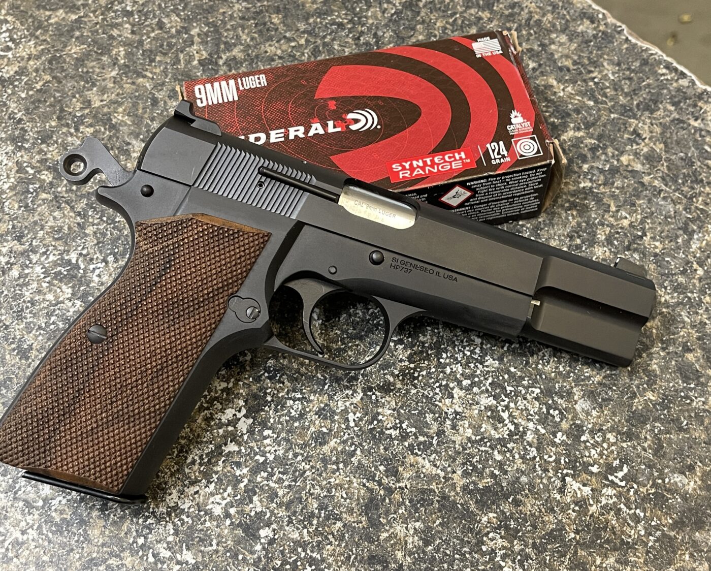 Springfield Armory SA-35 pistol with Federal Syntech ammo