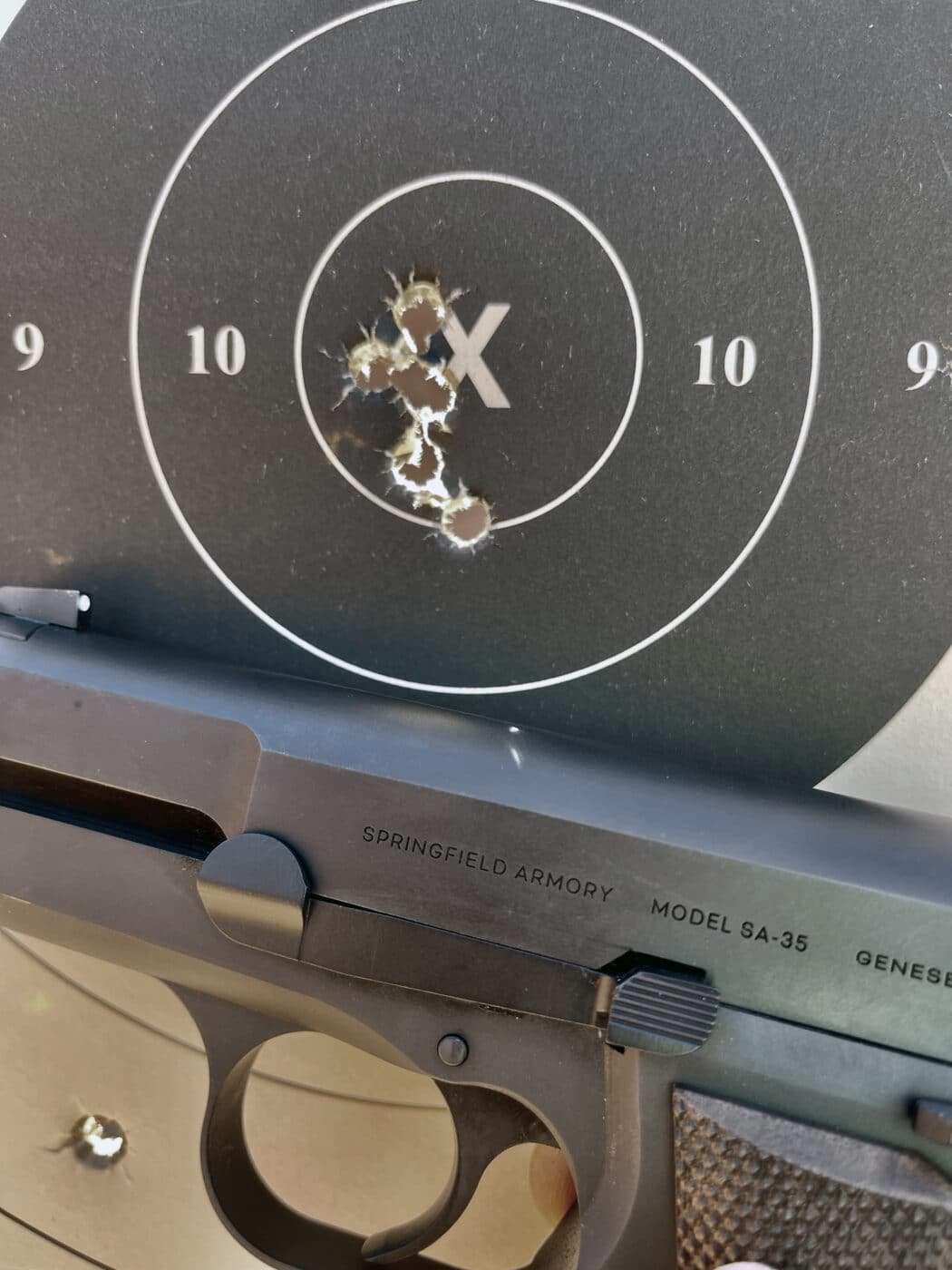 Springfield SA-35 with sample target