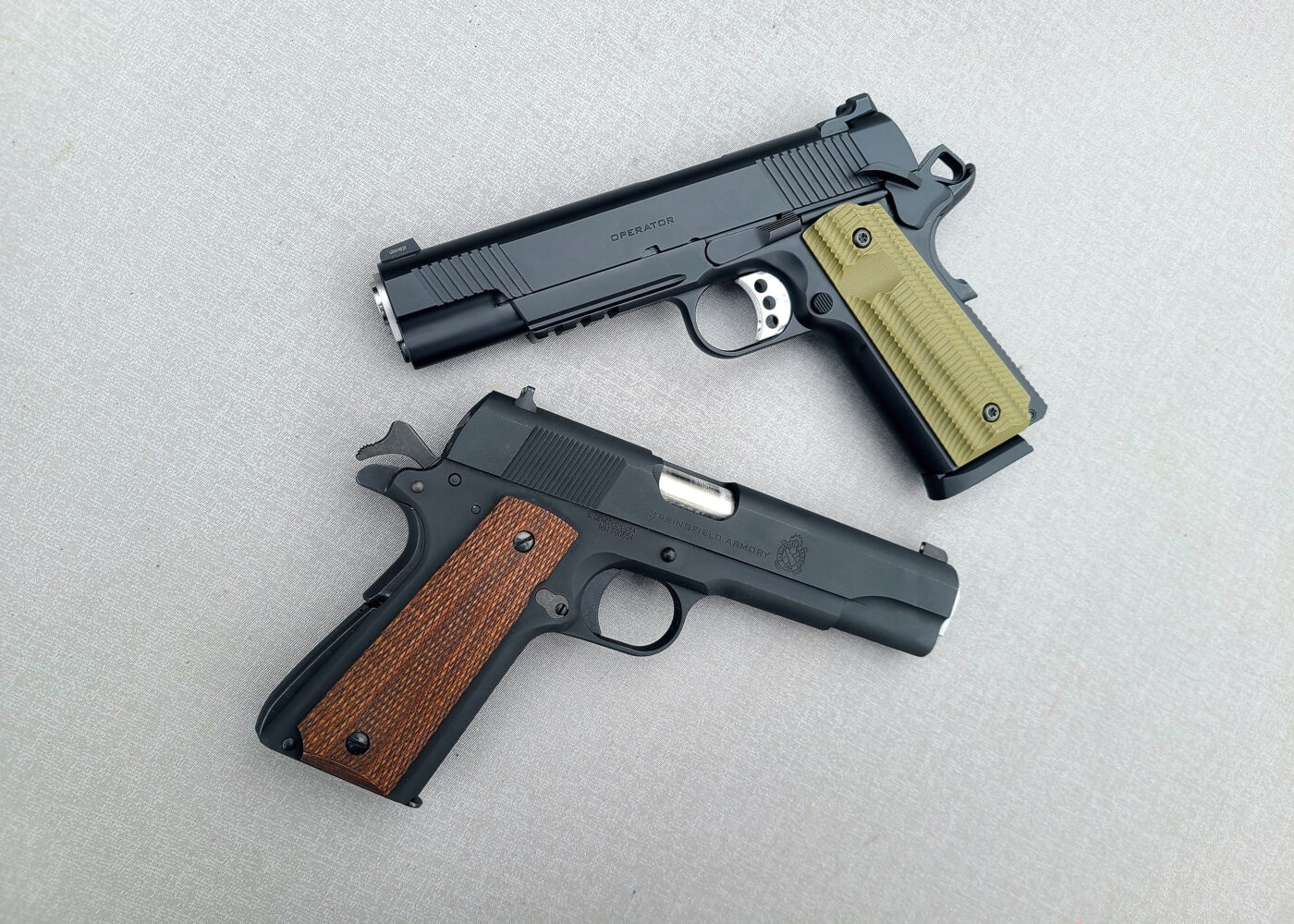 Springfield Armory Operator 1911 pistol vs. Mil-Spec 1911 pistol