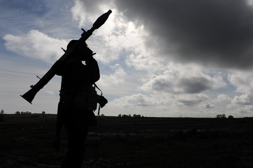 U.S. soldier carries RPG in Europe