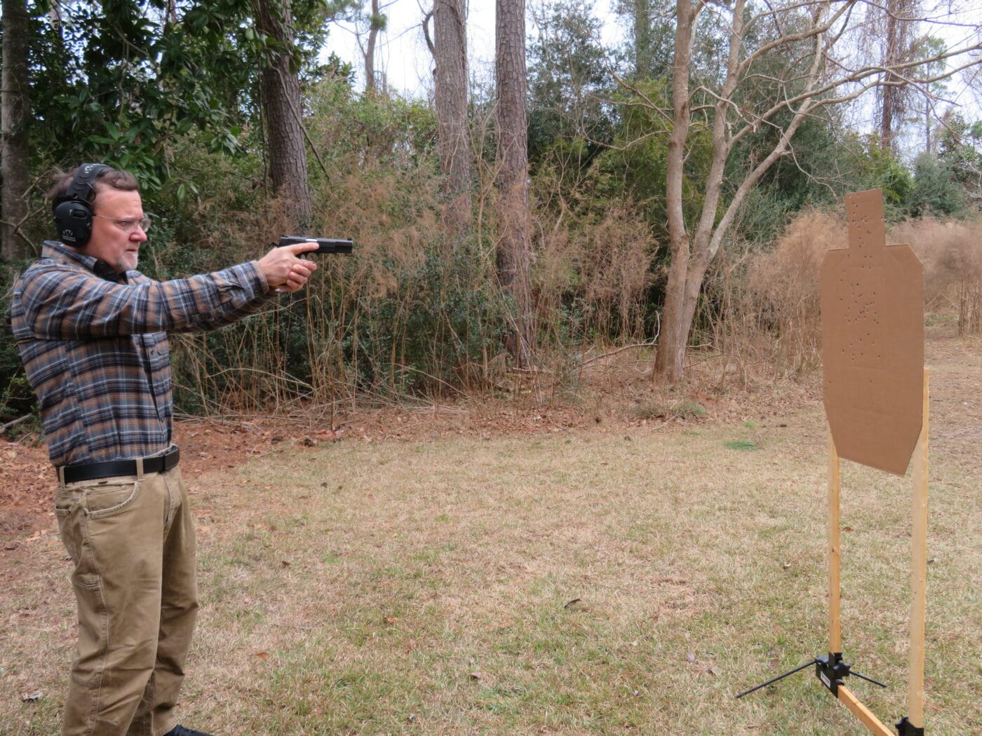 Man showing distance to target in a failure drill