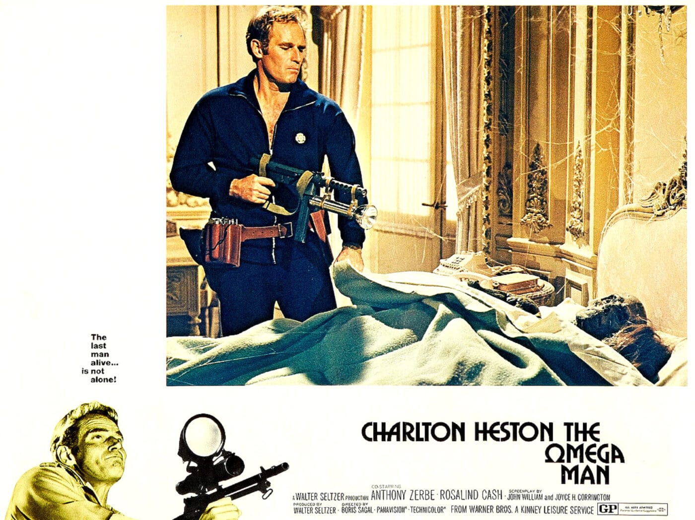 The Omega Man poster with Heston holding an M76 SMG