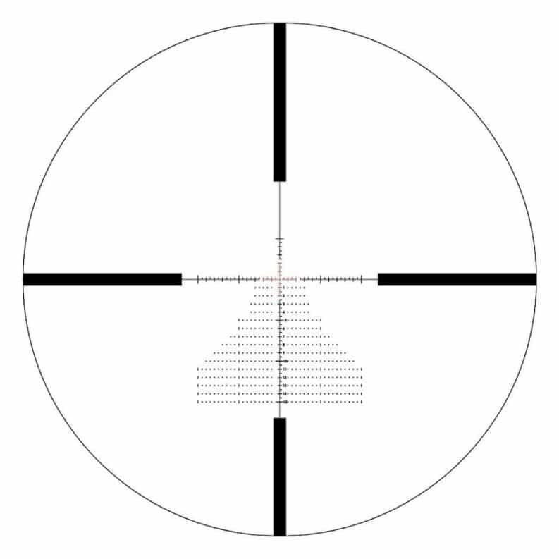 Bushnell Match Pro first focal plane Deploy Mil Reticle diagram