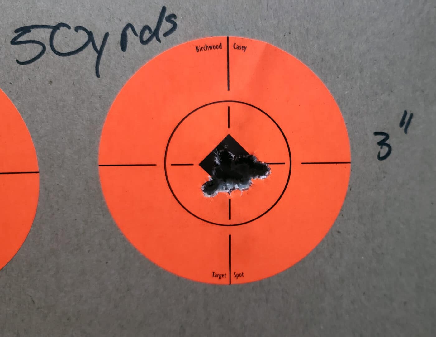 Shooting target at 50 yards