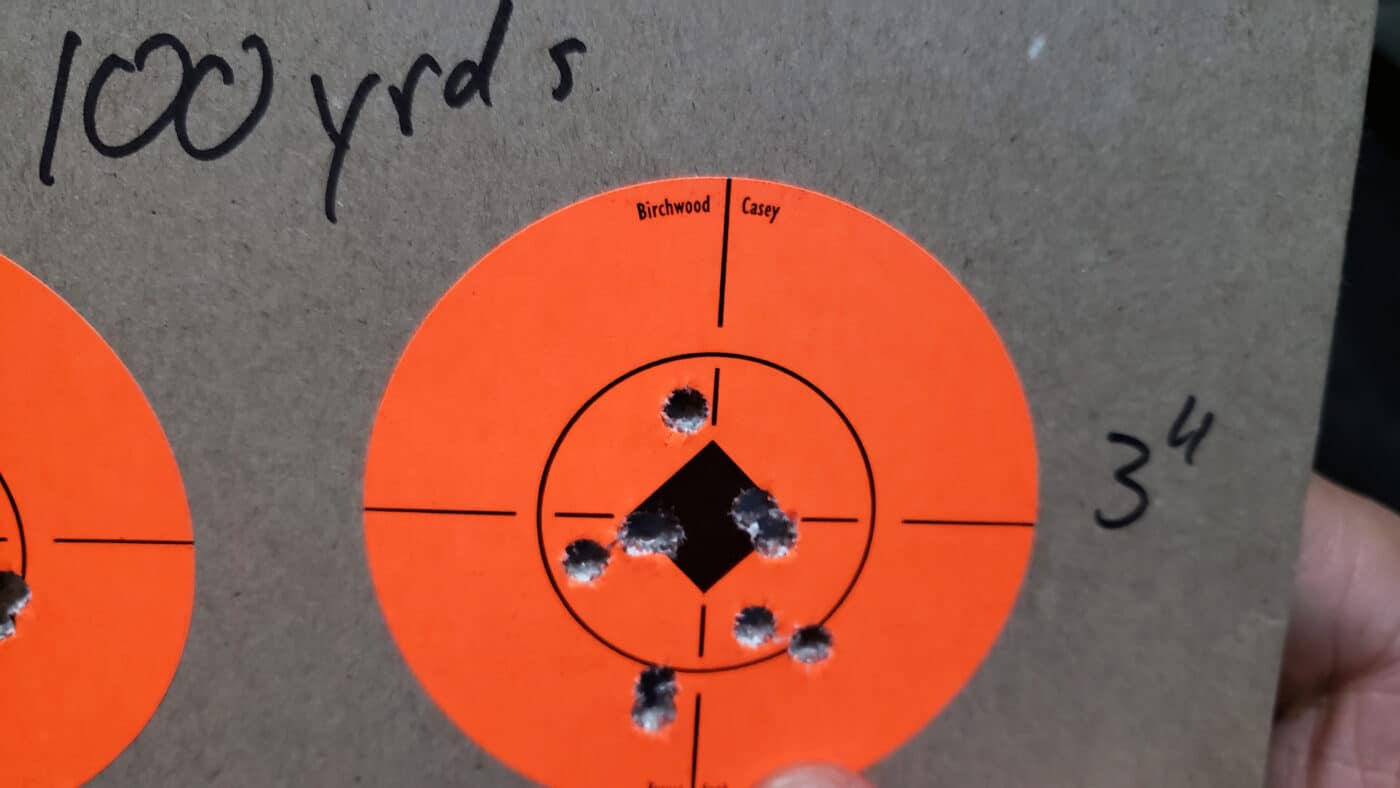 Target at 50 yards