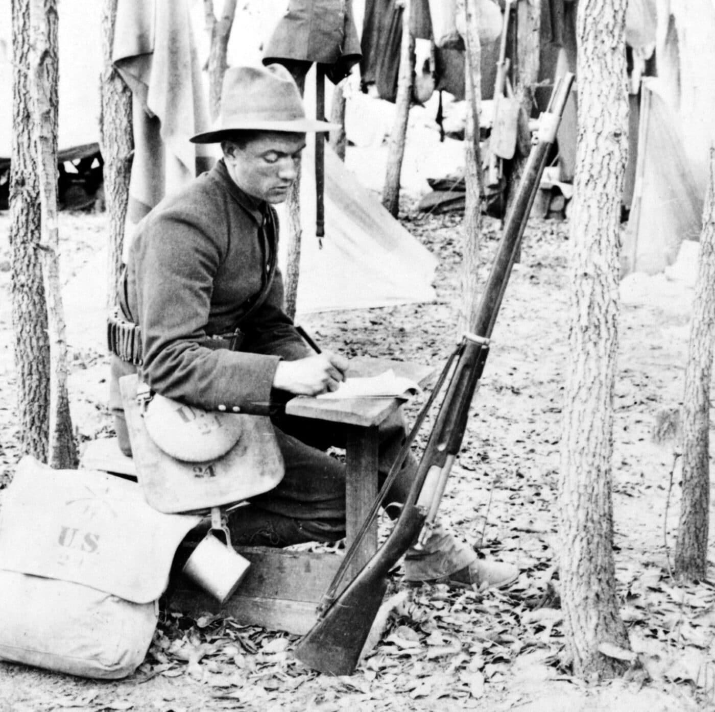 Krag rifle at Camp Chickamauga