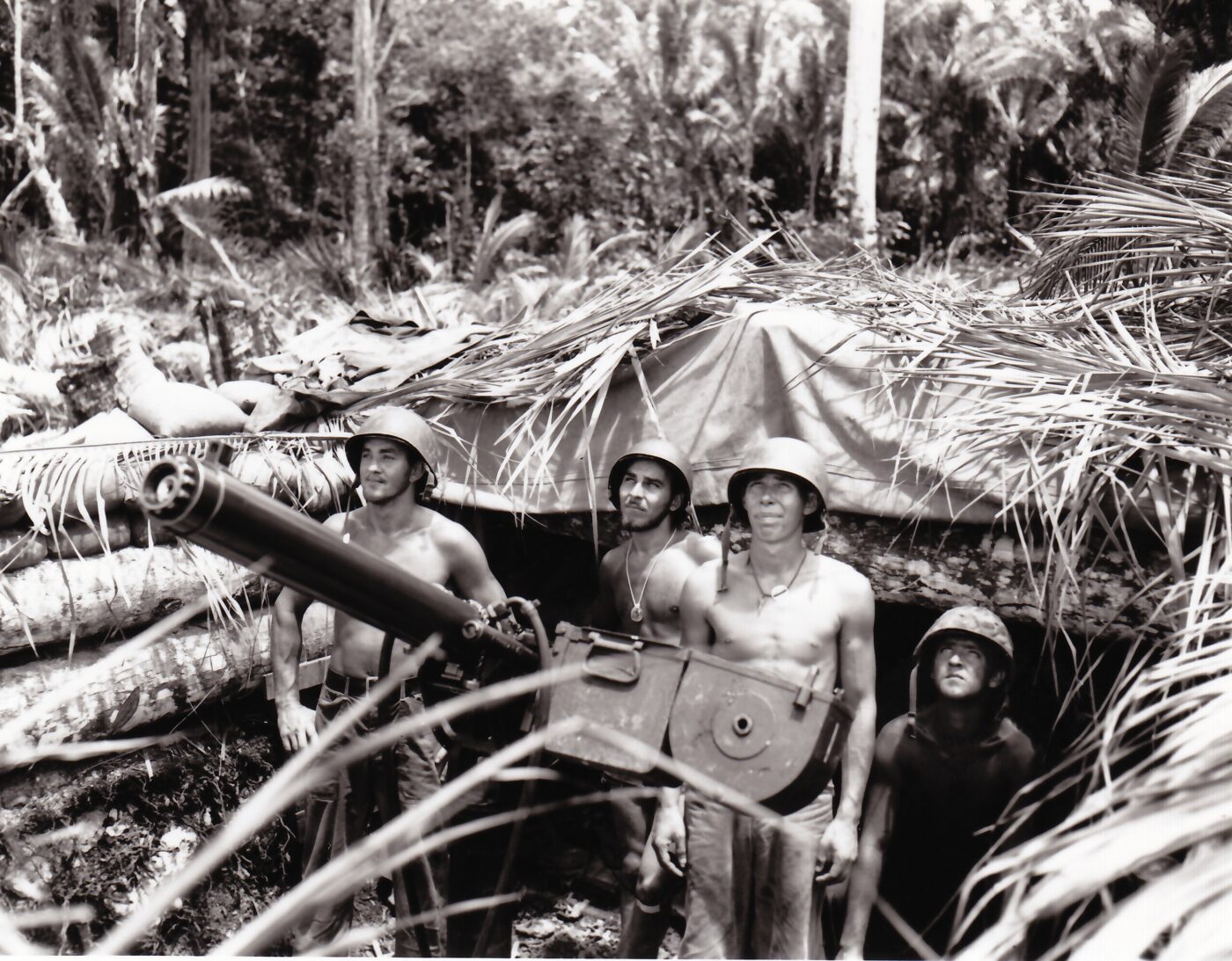 50 cal gun run by USMC in Solomon Islands campaign