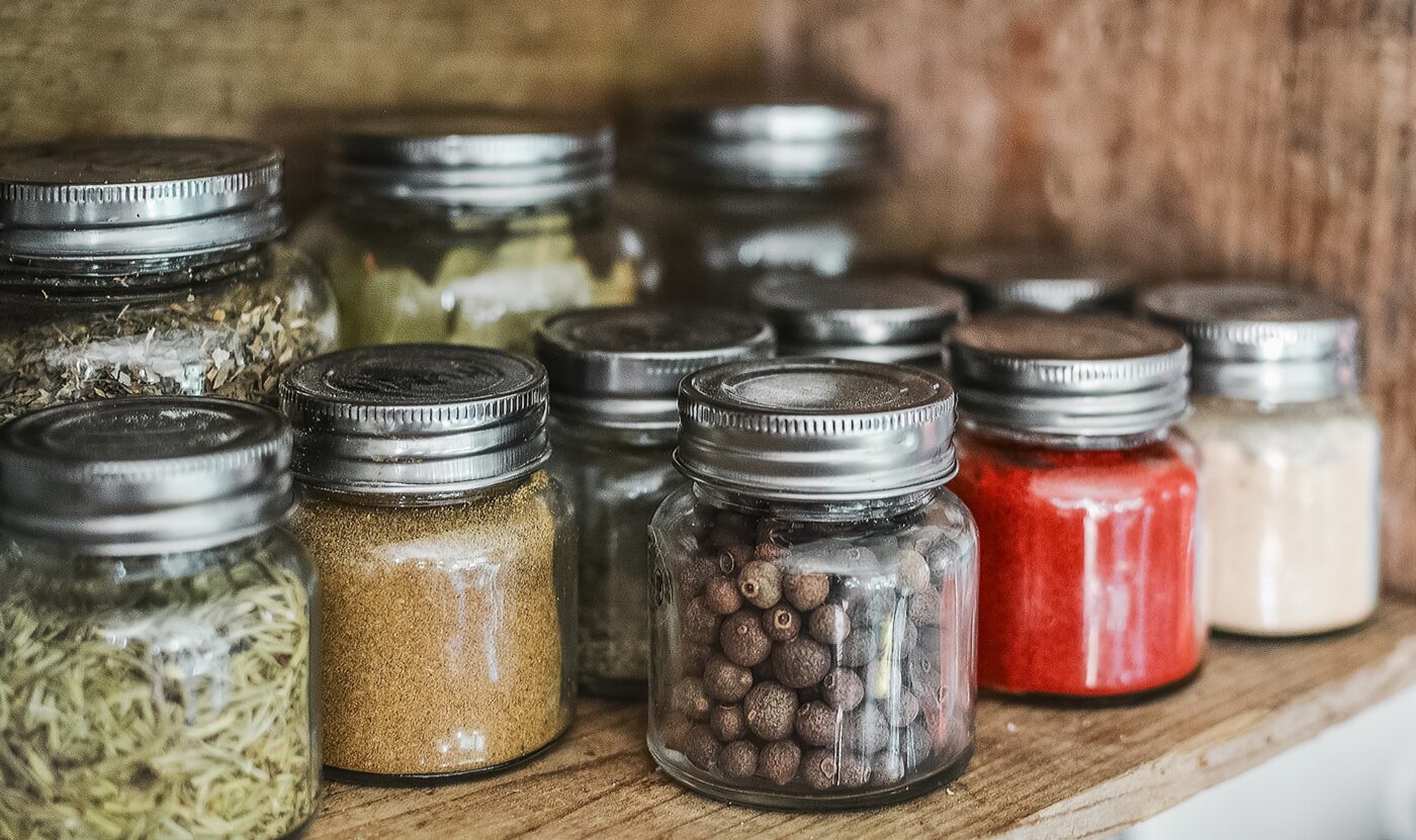 Spices stored in pantry