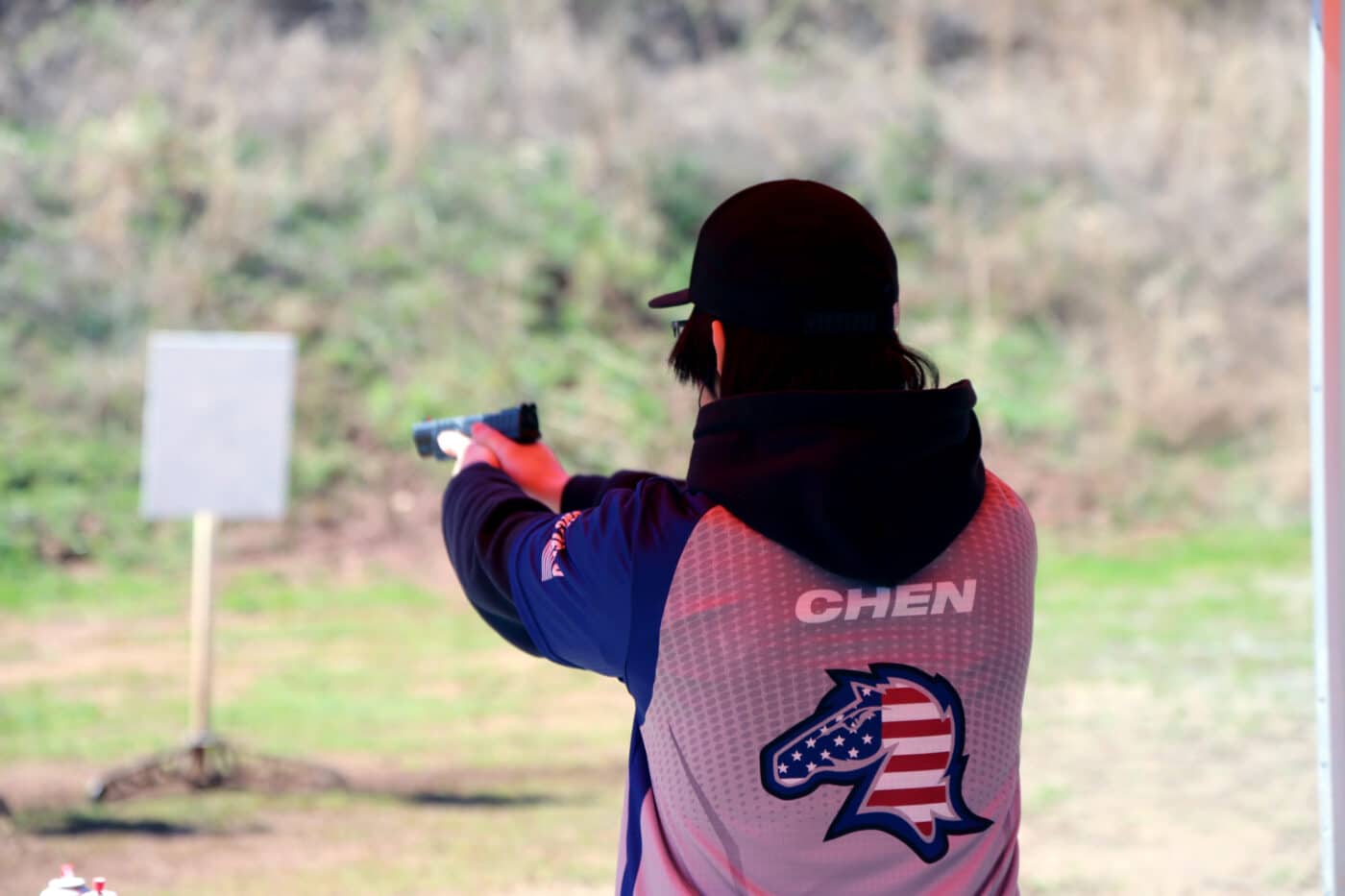 Taylor Chen of the Hillsdale College shooting team