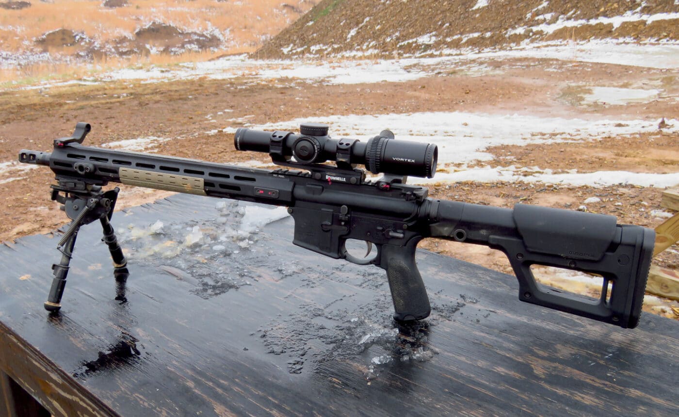 Magpul PRS Lite stock installed on Springfield Armory SAINT Victor rifle