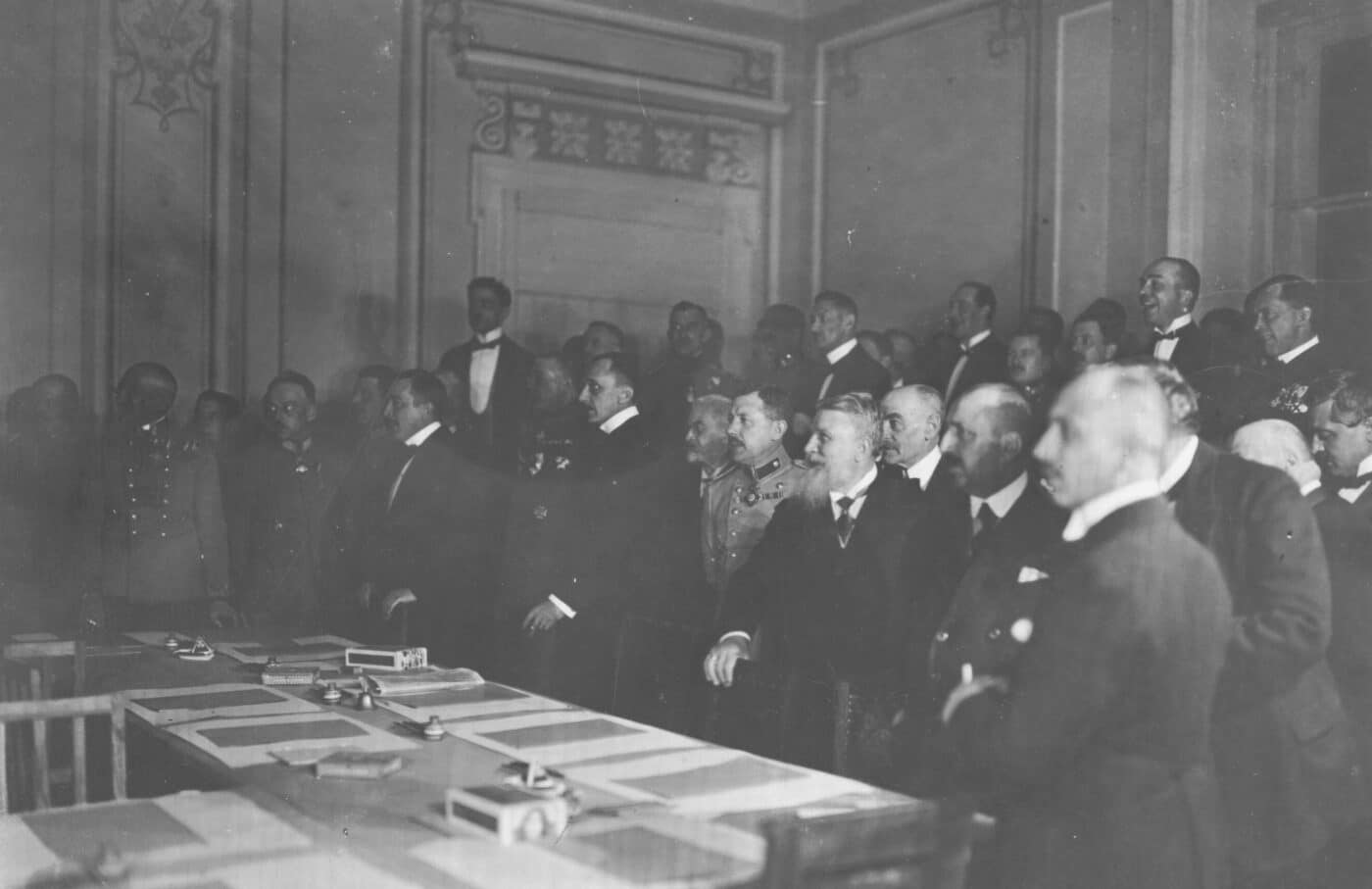 Peace treaty meeting with Ukraine in February 1918