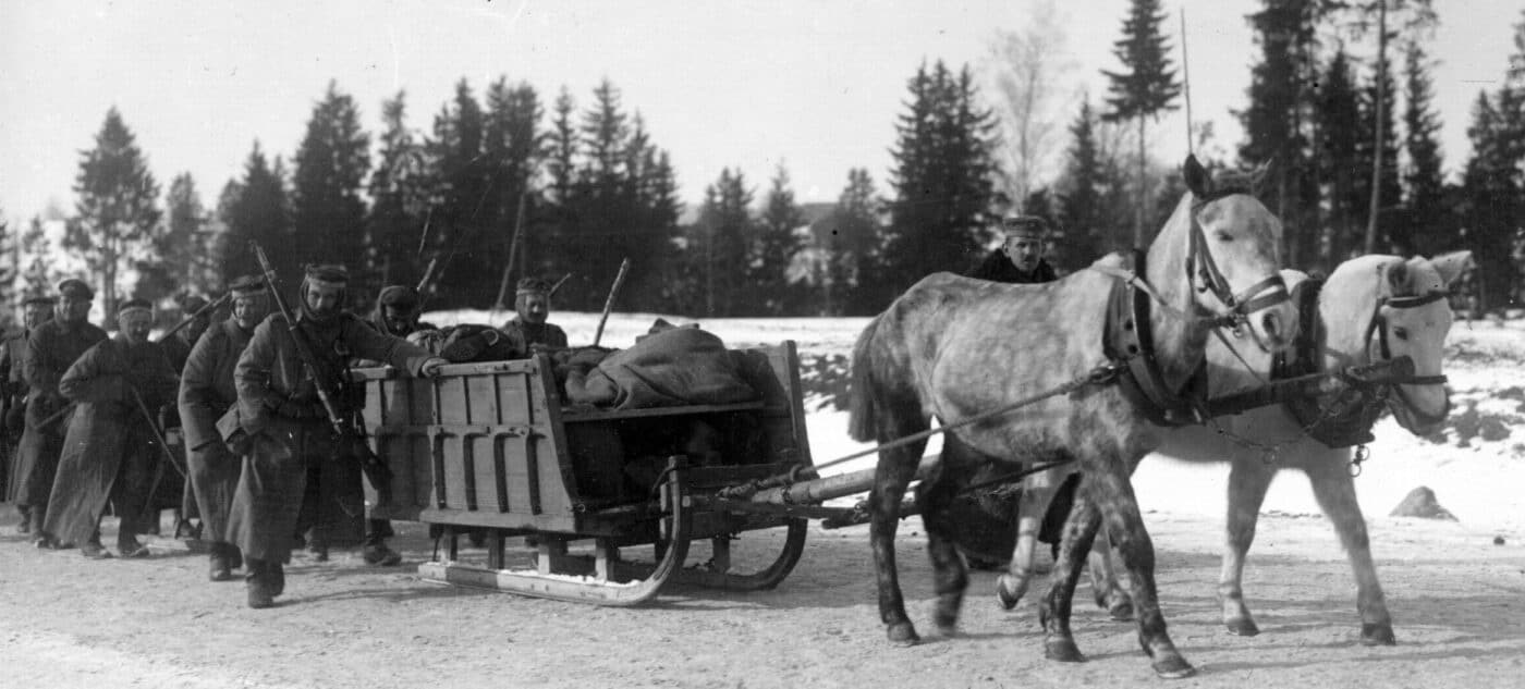 Mauser sleds near Dorpat in March 1918