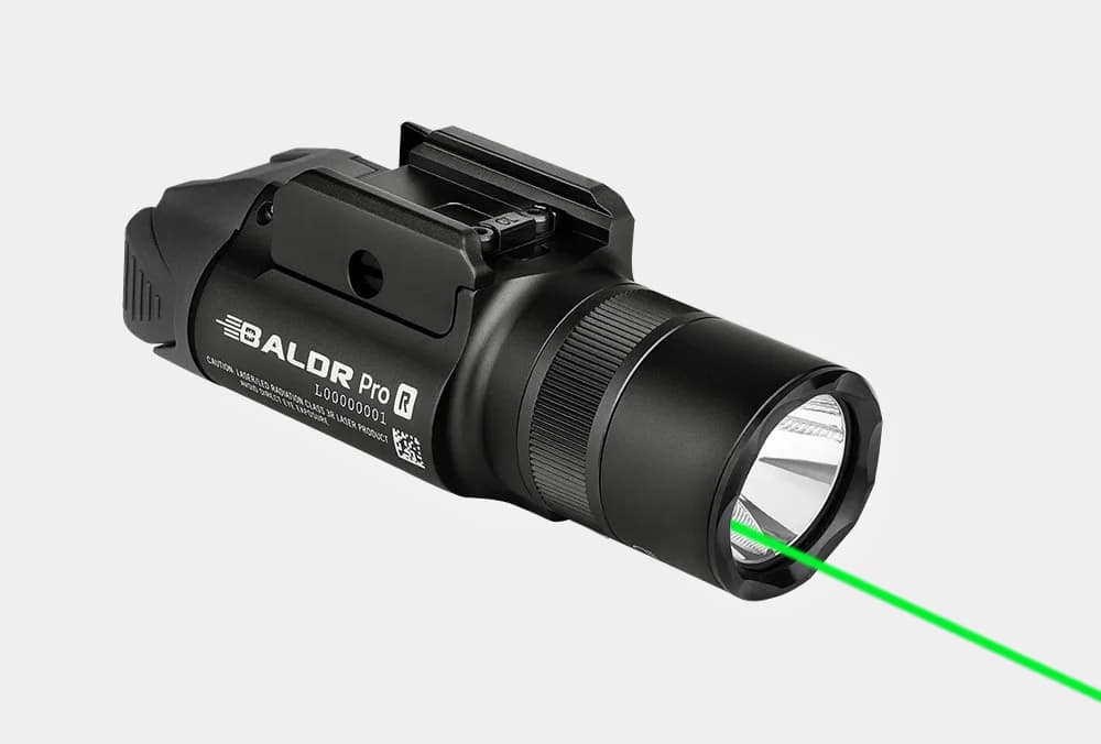 Olight Baldr Pro R with Green Laser Sight