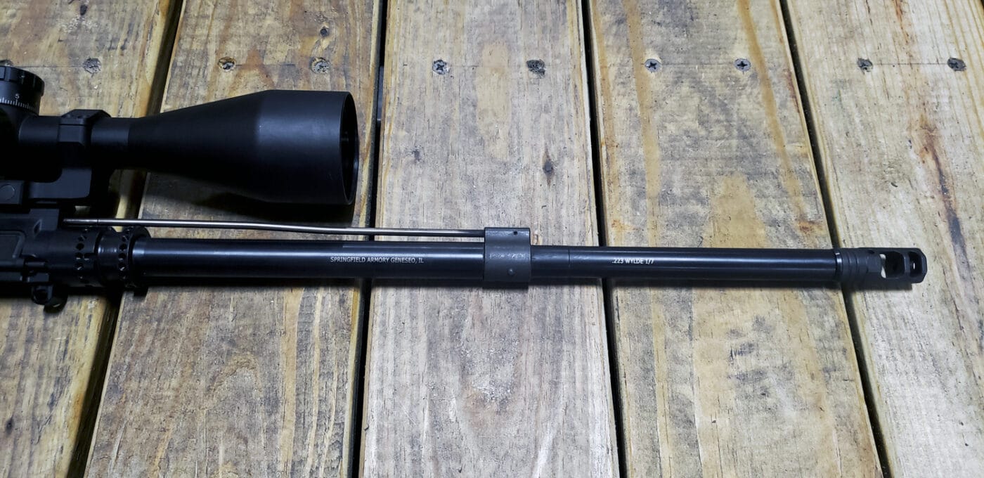 Barrel of SAINT Edge ATC rifle