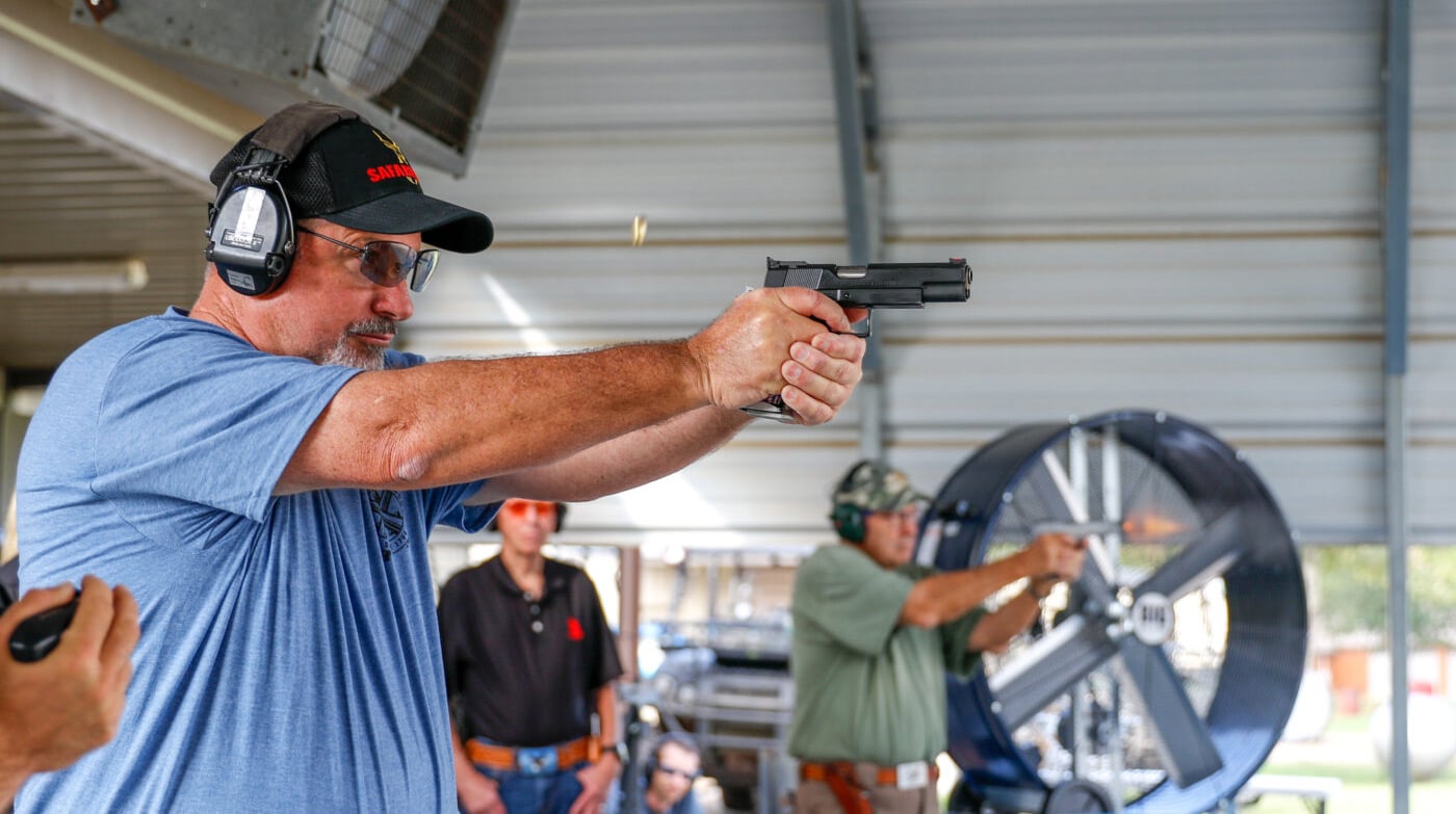 Rob Leatham demonstrating pistol grip technique