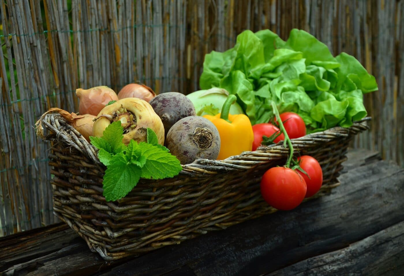 Vegetables in a basket