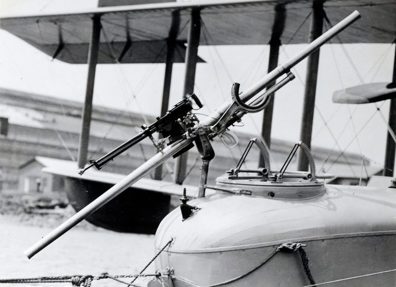 Davis Gun aboard a Curtiss F-5-L