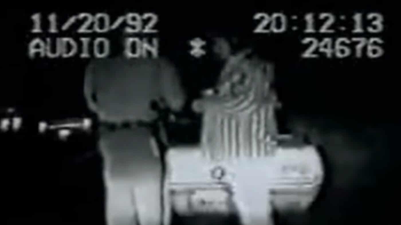 Dash camera still of South Carolina State Trooper Mark Coates just before Richard Blackburn shot and killed him