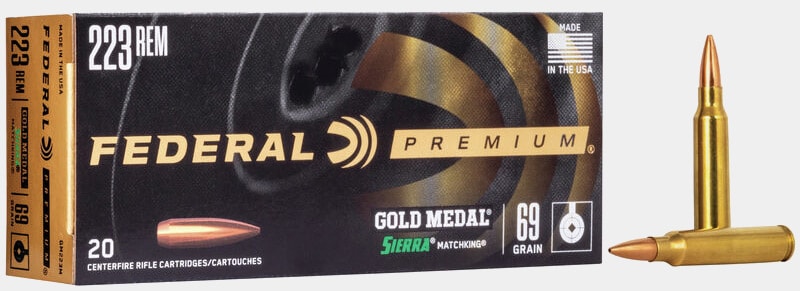 Federal Gold Medal Sierra MatchKing 223 Rem 69 gr.