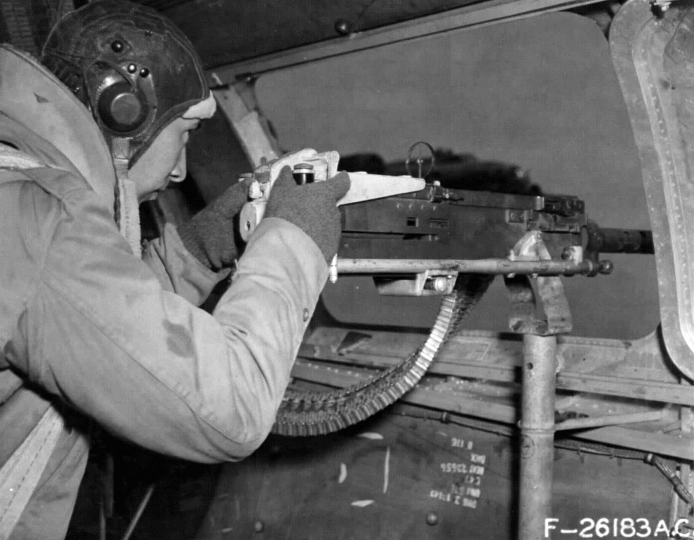 50 cal B-17 door gunner in WW2