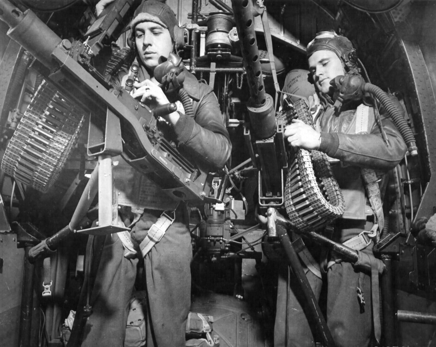 50 cal waist gunners in B-24 during WWII