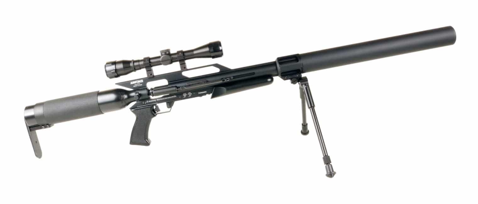 .50-caliber Texan with suppressor from Airforce Airguns