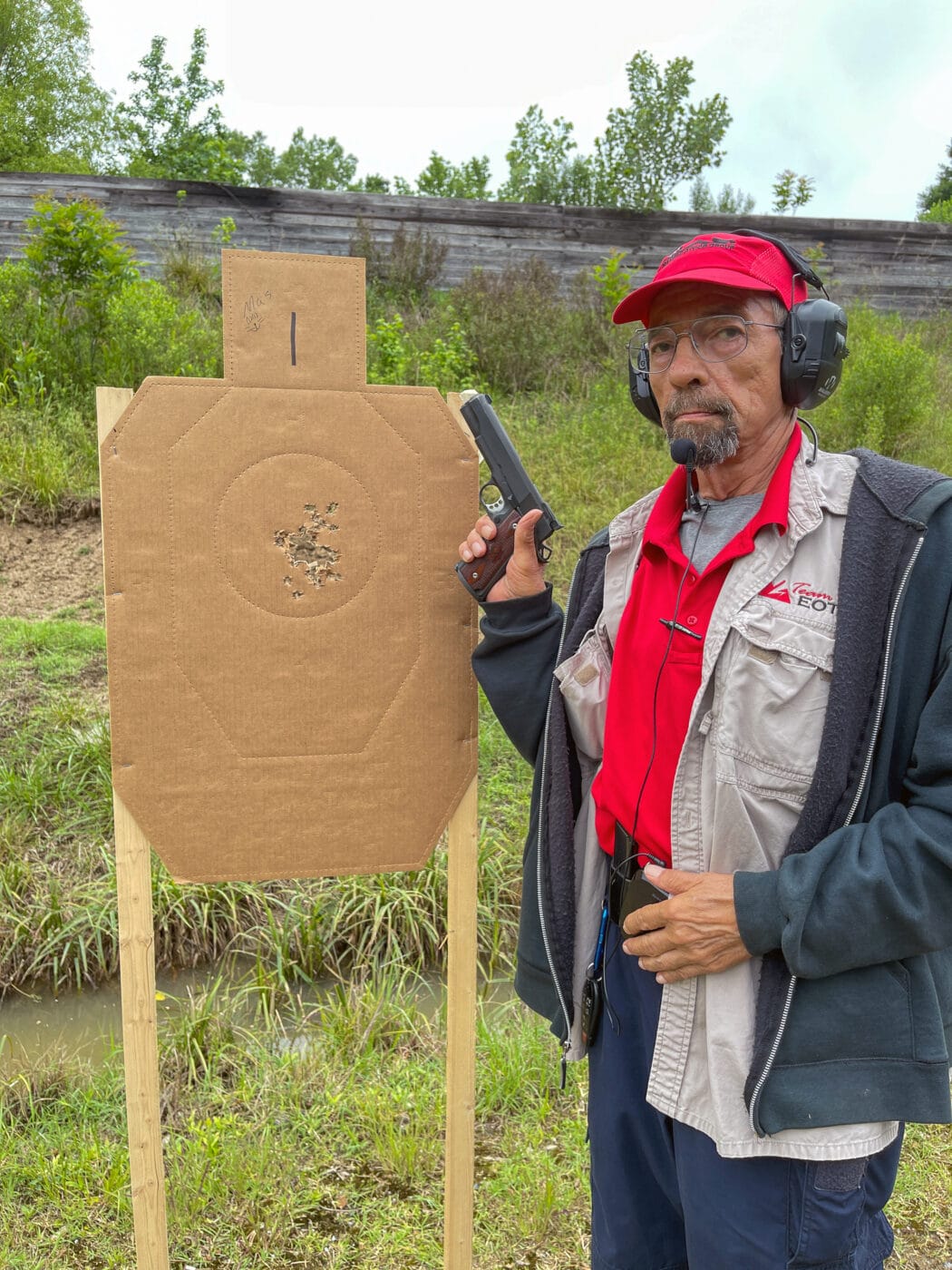 Ayoob with Springfield 1911 handgun