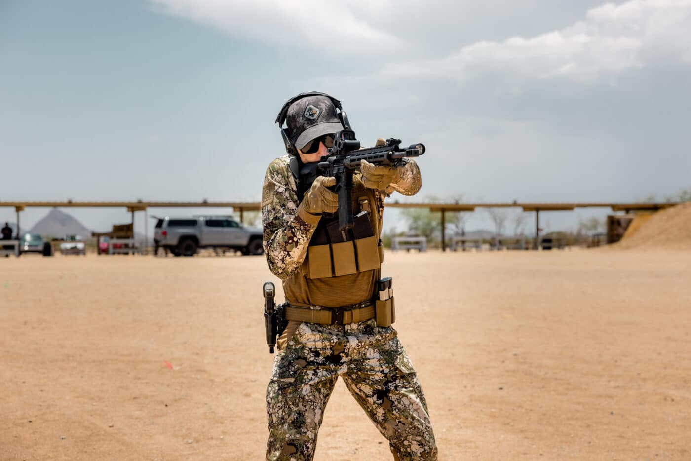 Man shooting Springfield Armory AR-15 during a training class