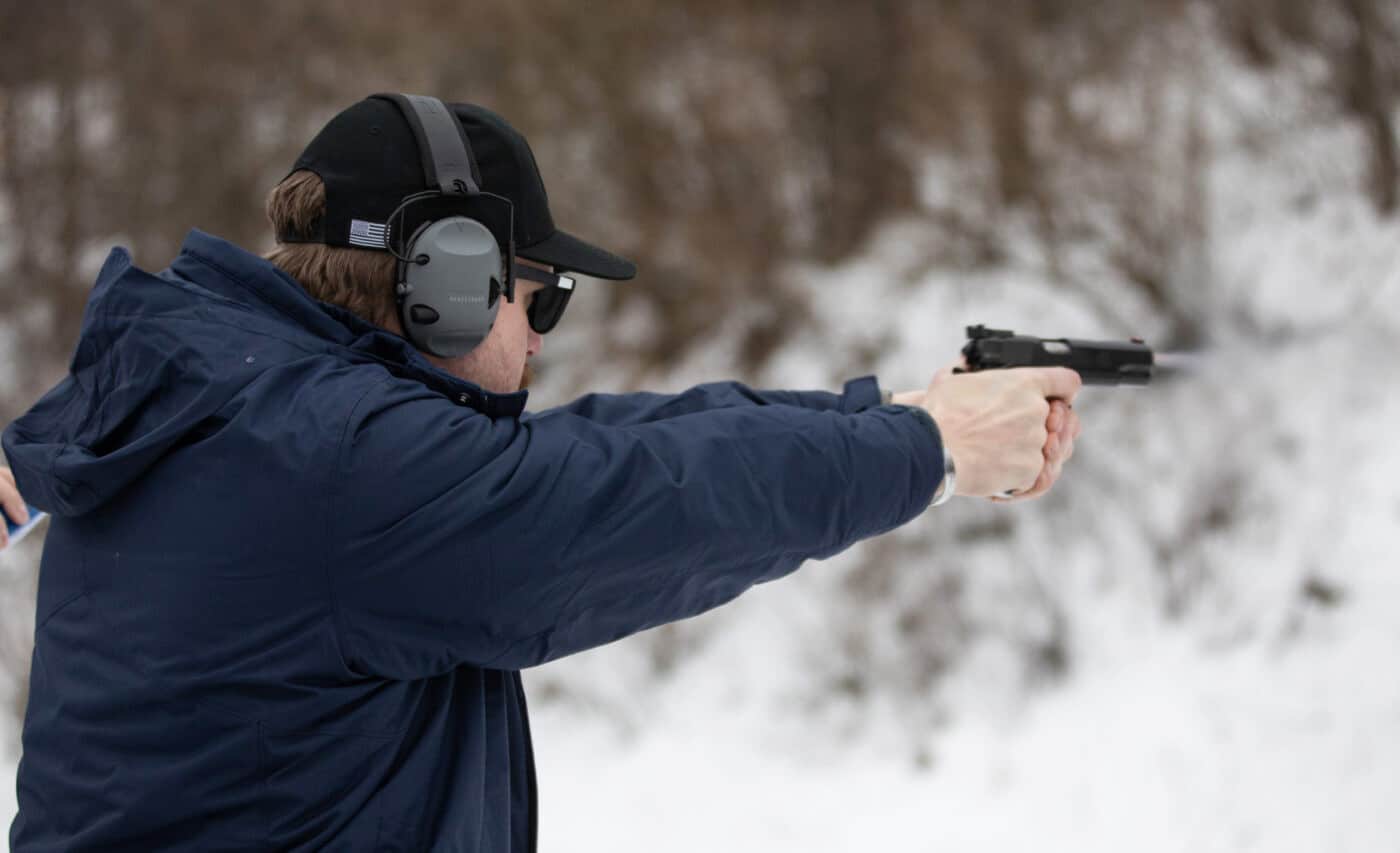 Konrad Ludwig shooting a Springfield 1911