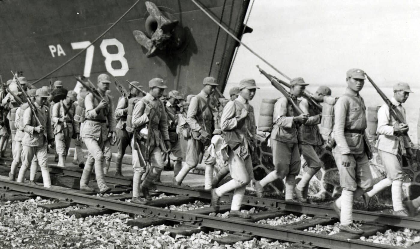 Chinese troops armed with M1903 rifles late 1945