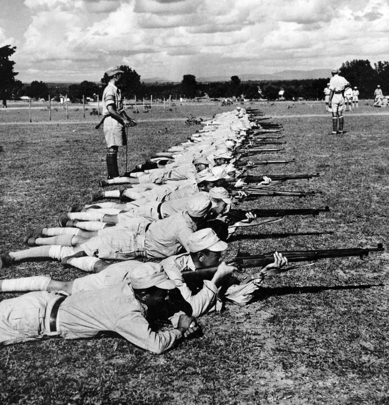 Chinese troops train with M1917 rifles