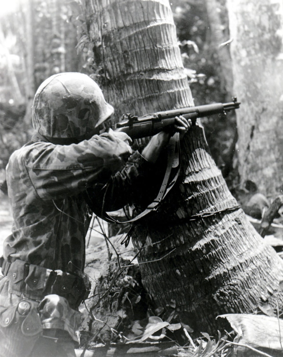 M1 Garand firing on Bougainville Puruata Island 1943