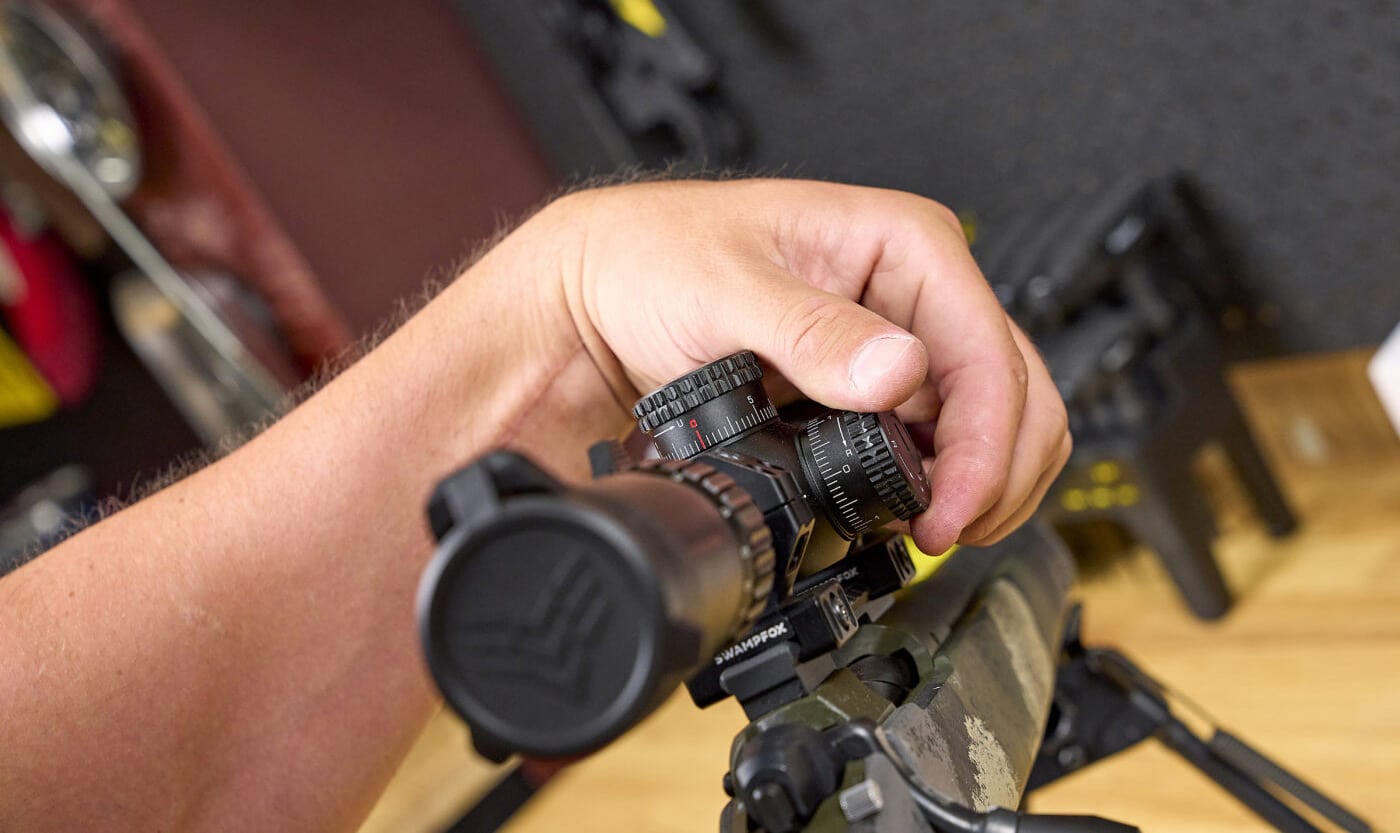 adjusting the turrets on the Kentucky Long scope