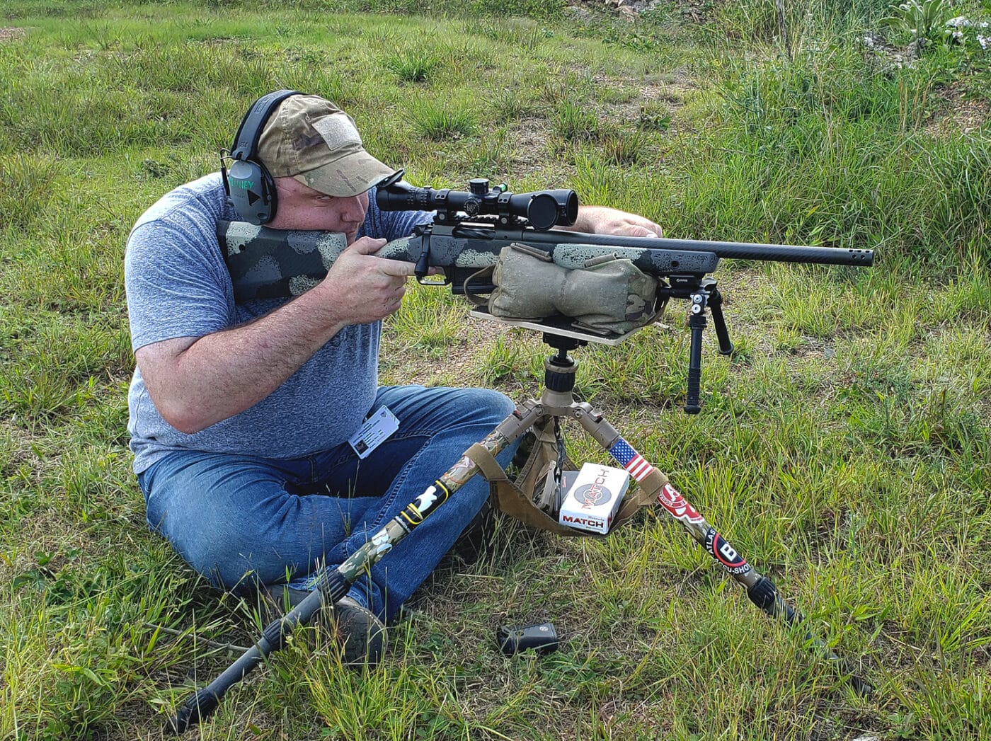 author testing the 6mm creedmoor on the range