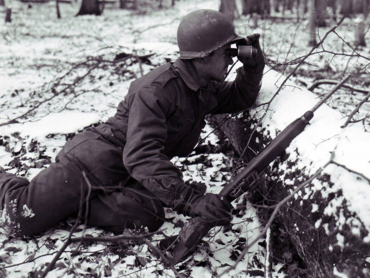 M1 Carbine 79th ID in combat near Haguenau January 1945