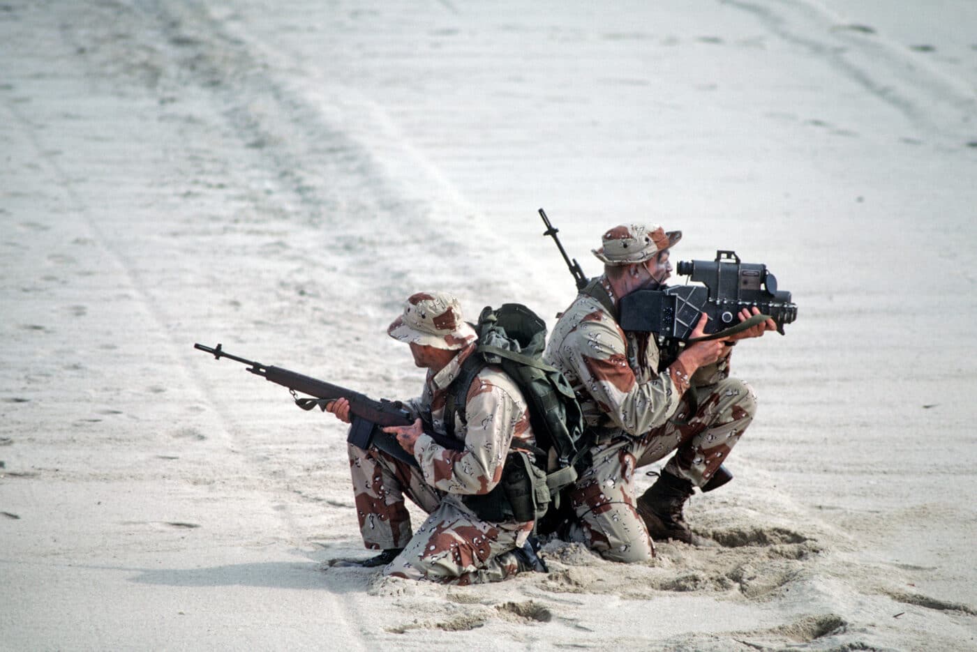 US Navy SEALs with M14 rifles