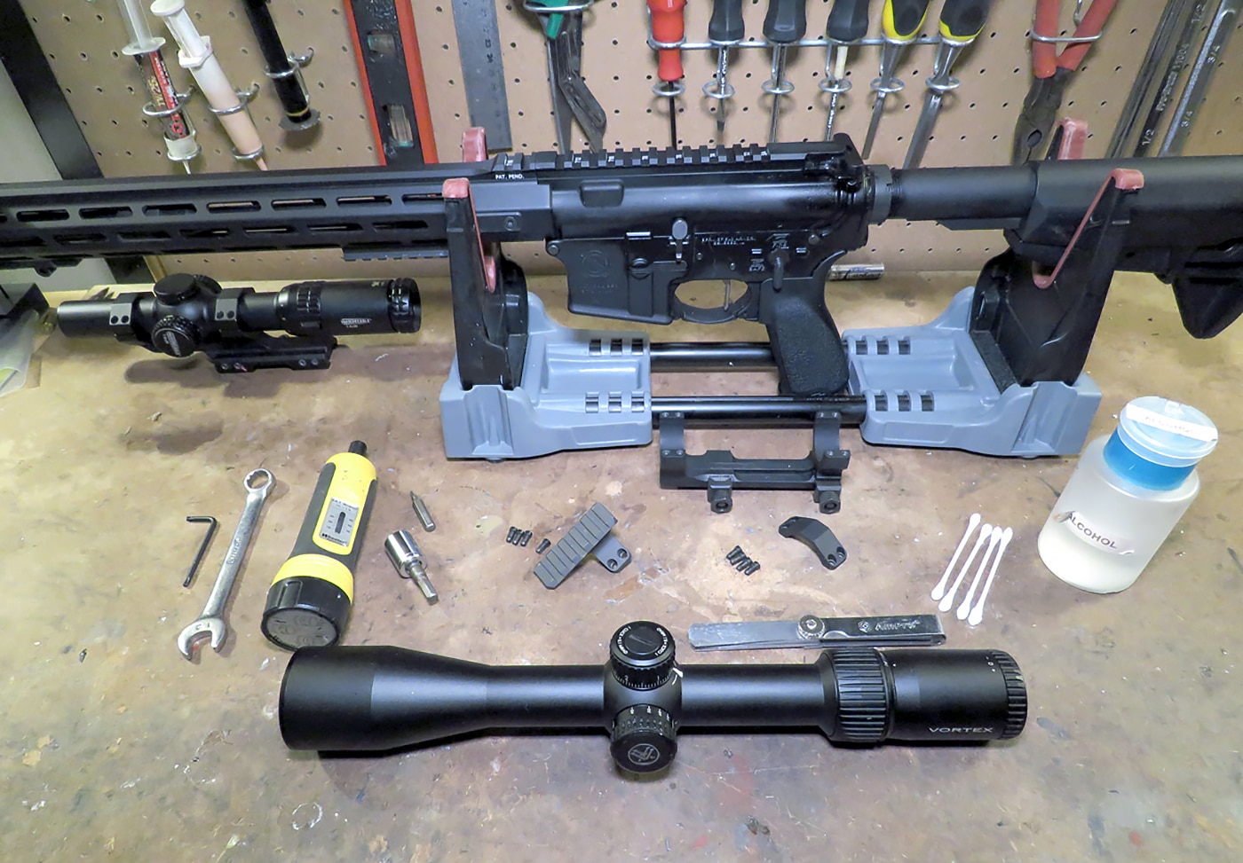 tools for installing a scope on a rifle
